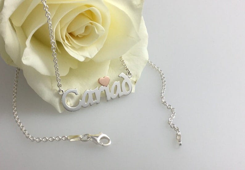 Cariad Silver Love Necklace